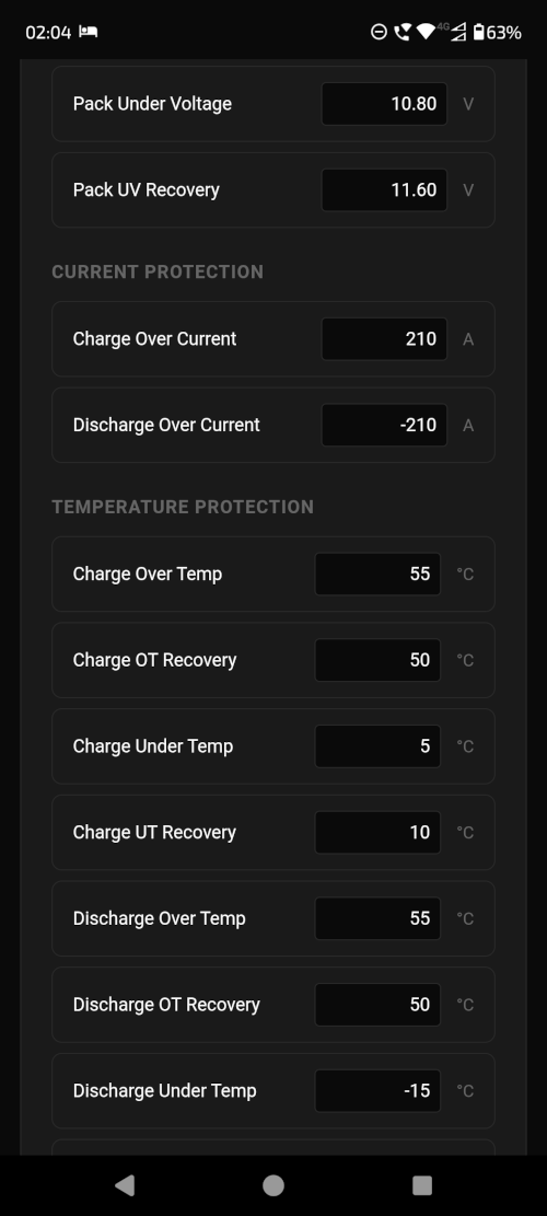 T01 BMS Monitor Parameters Part 2