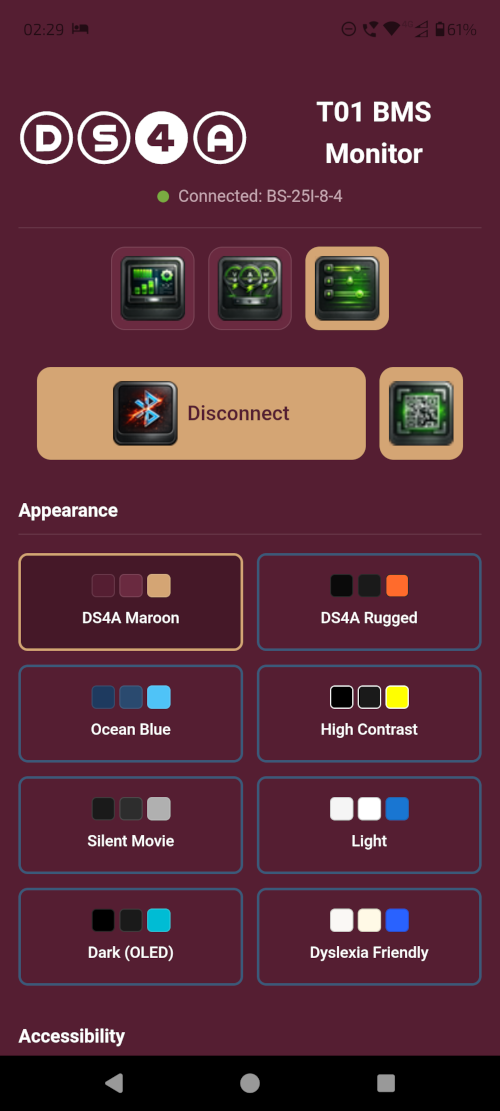 T01 BMS Monitor Theme DS4A Maroon